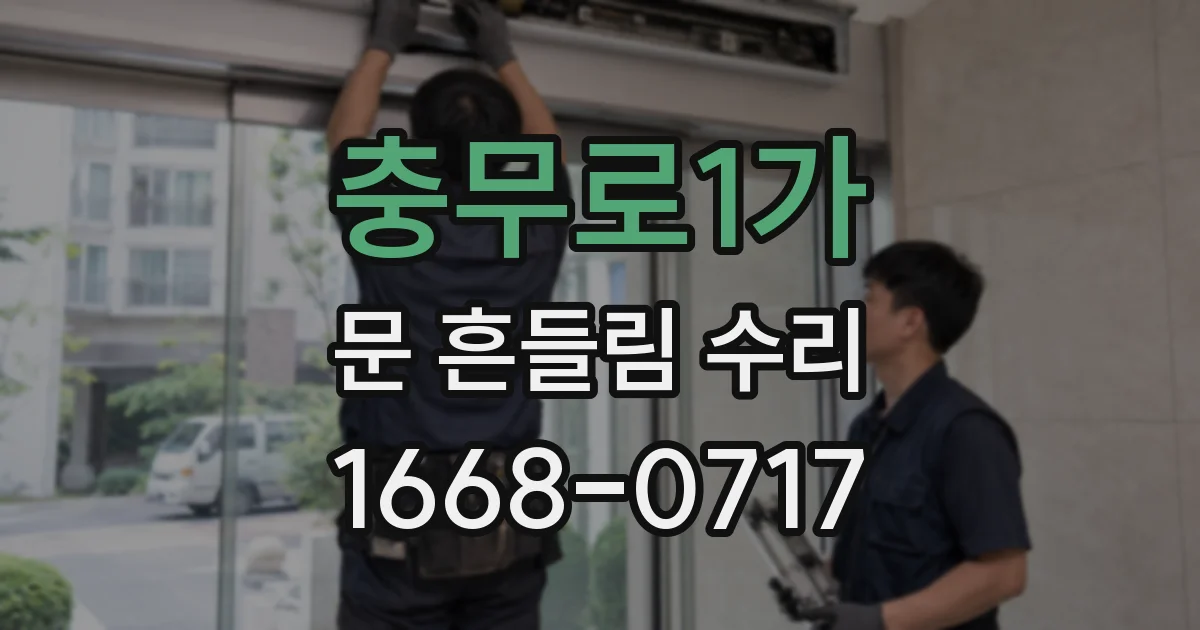 충무로1가 문 흔들림 수리