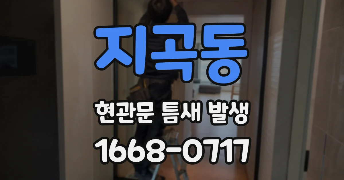 지곡동 현관문 틈새 발생