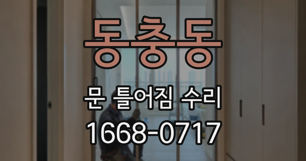 동충동 문 틀어짐 수리