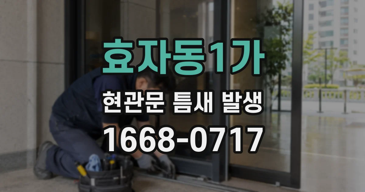 효자동1가 현관문 틈새 발생