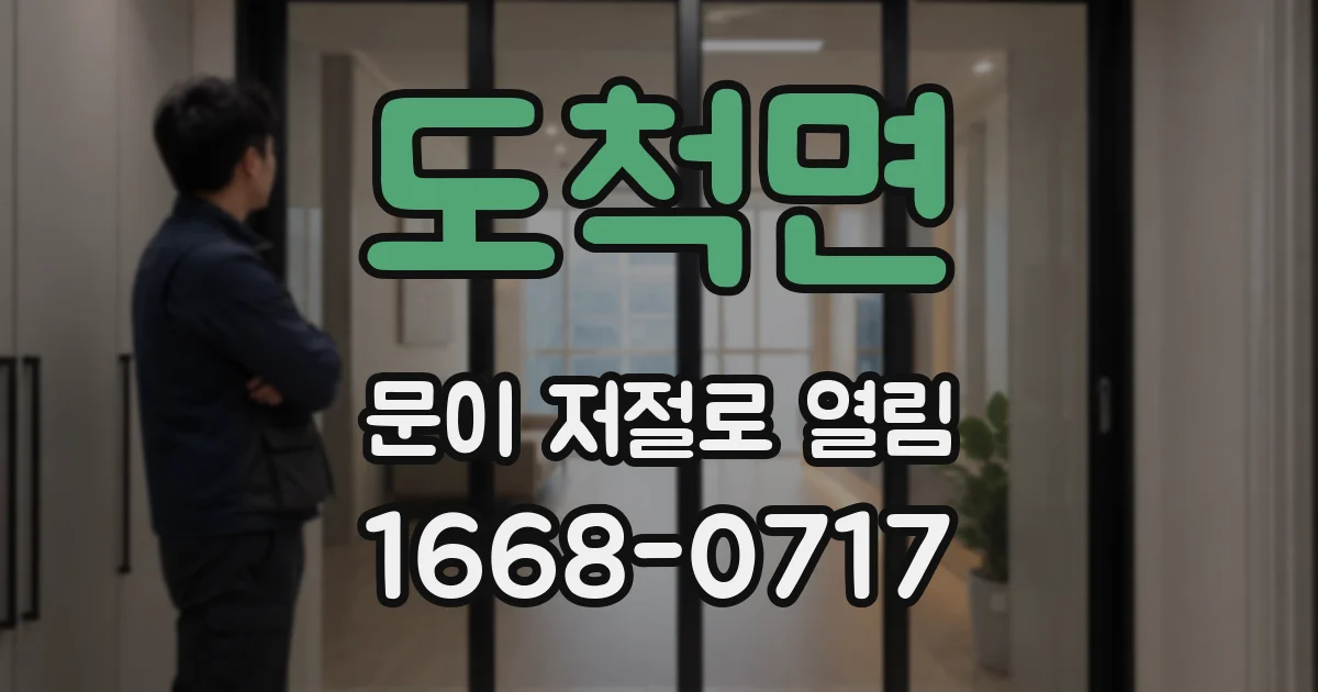 도척면 문이 저절로 열림
