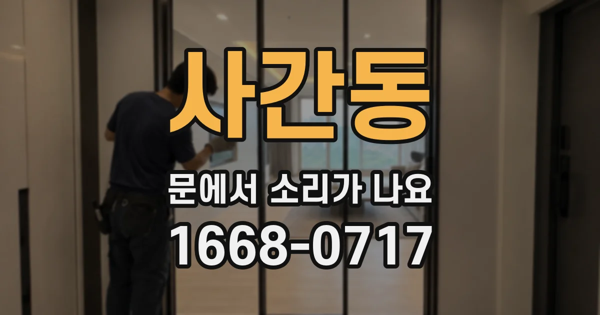사간동 문에서 소리가 나요