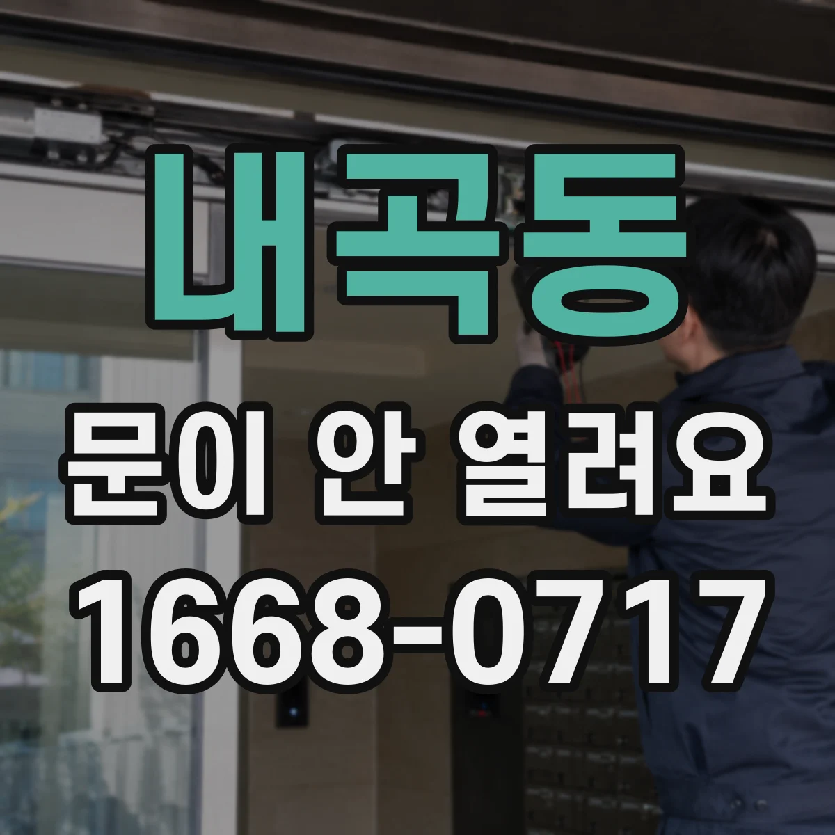 내곡동 문이 안 열려요