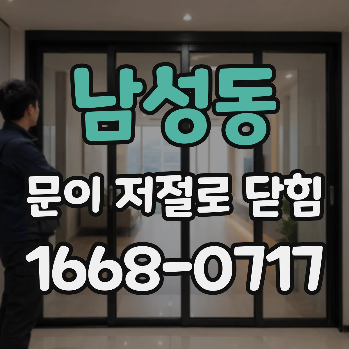 남성동 문이 저절로 닫힘
