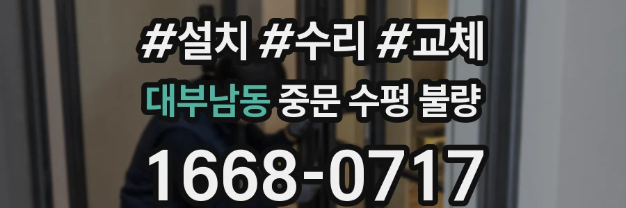 대부남동 중문 수평 불량