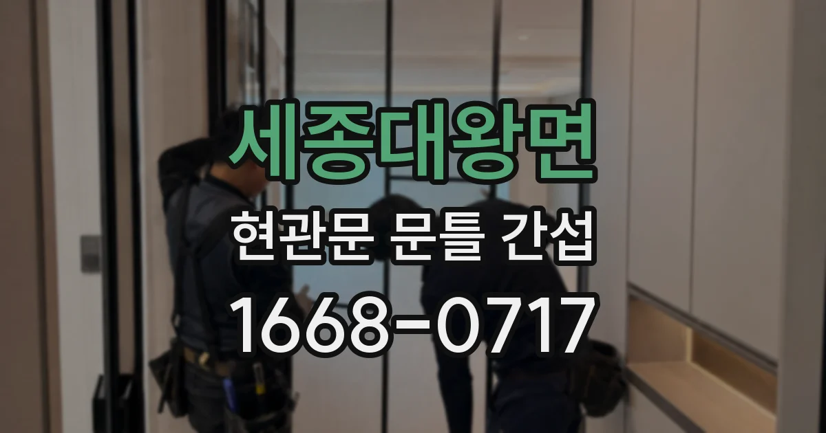 세종대왕면 현관문 문틀 간섭