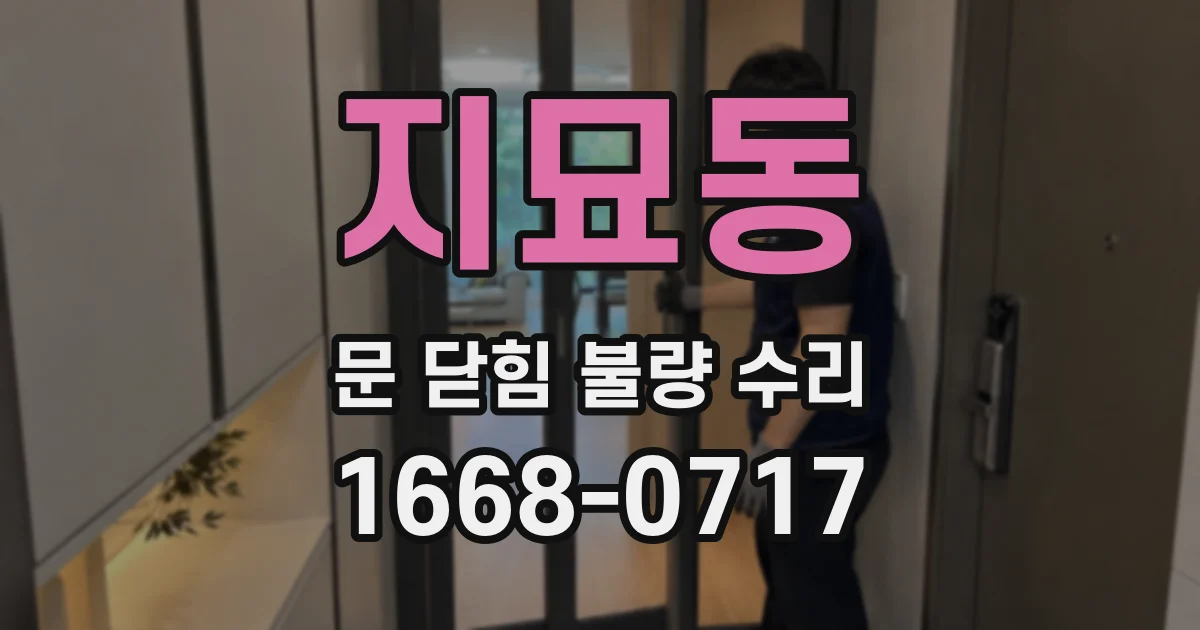 지묘동 문 닫힘 불량 수리
