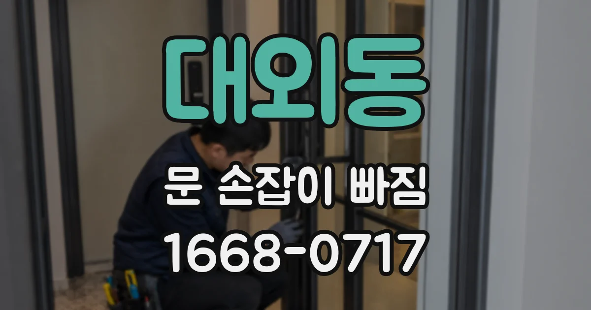 대외동 문 손잡이 빠짐