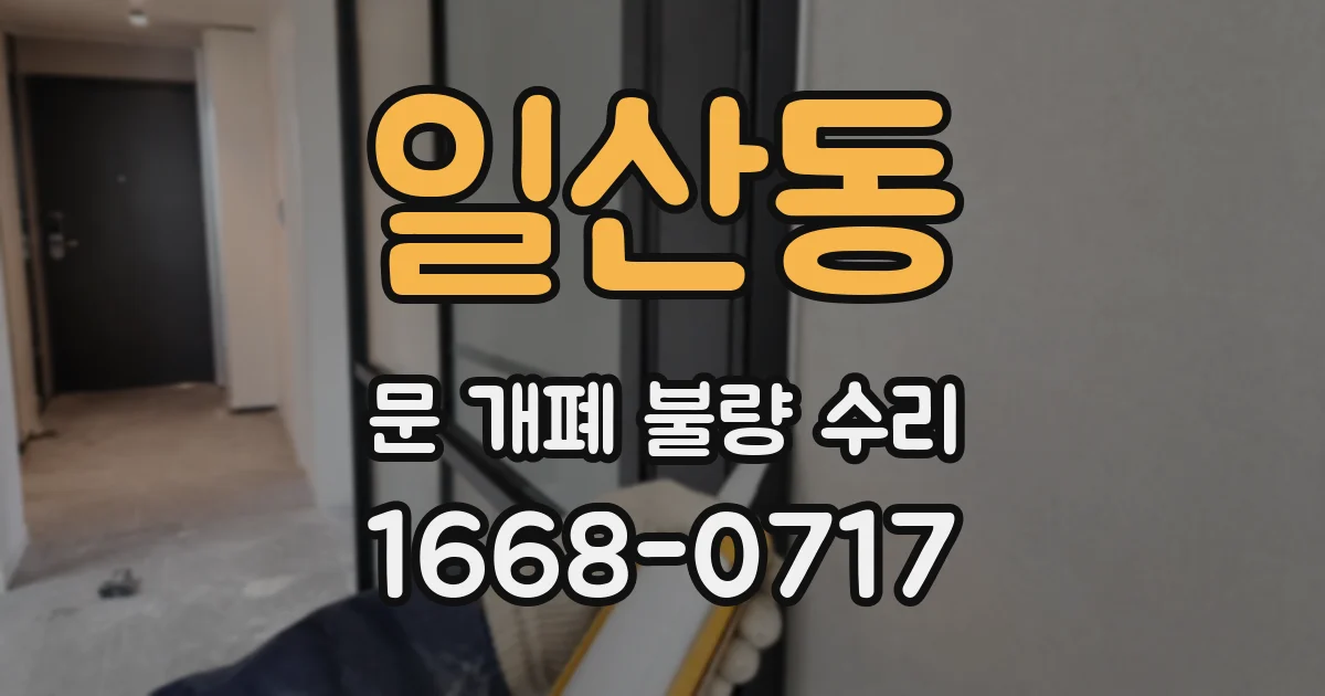 일산동 문 개폐 불량 수리