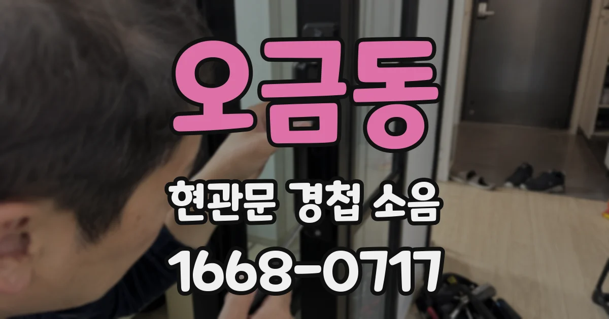 오금동 현관문 경첩 소음