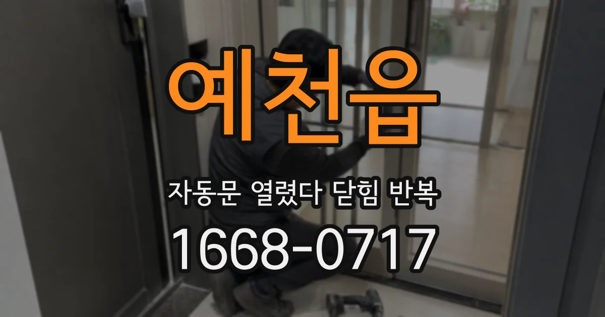 예천읍 자동문 열렸다 닫힘 반복 증상은 열림과 닫힘이 연달아 일어나거나, 정지 후 다시 작동하면서 나타납니다.