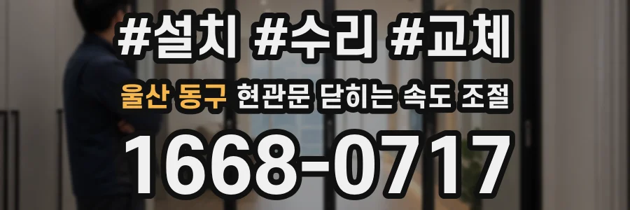 울산 동구 현관문 닫히는 속도 조절