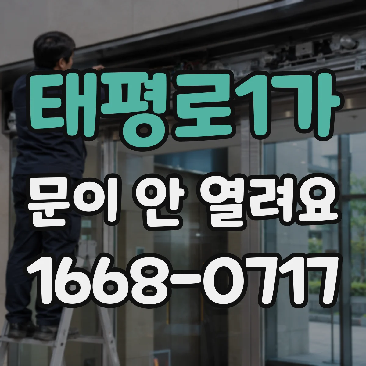 태평로1가 문이 안 열려요
