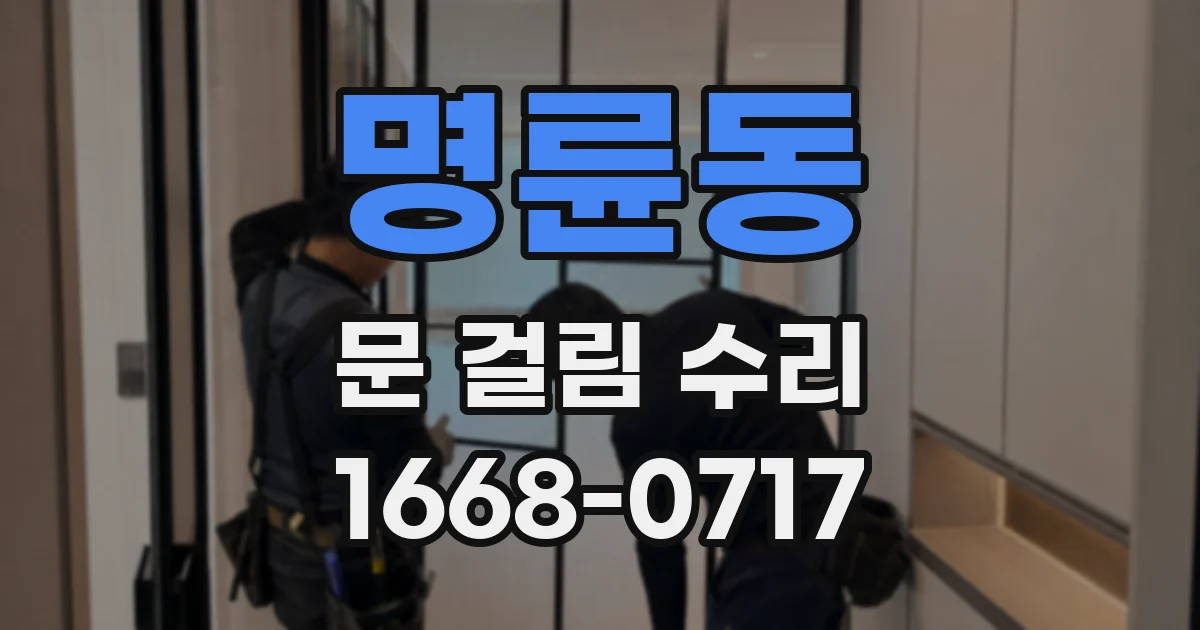 명륜동 문 걸림 수리