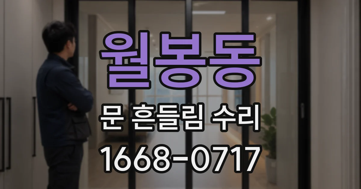 월봉동 문 흔들림 수리