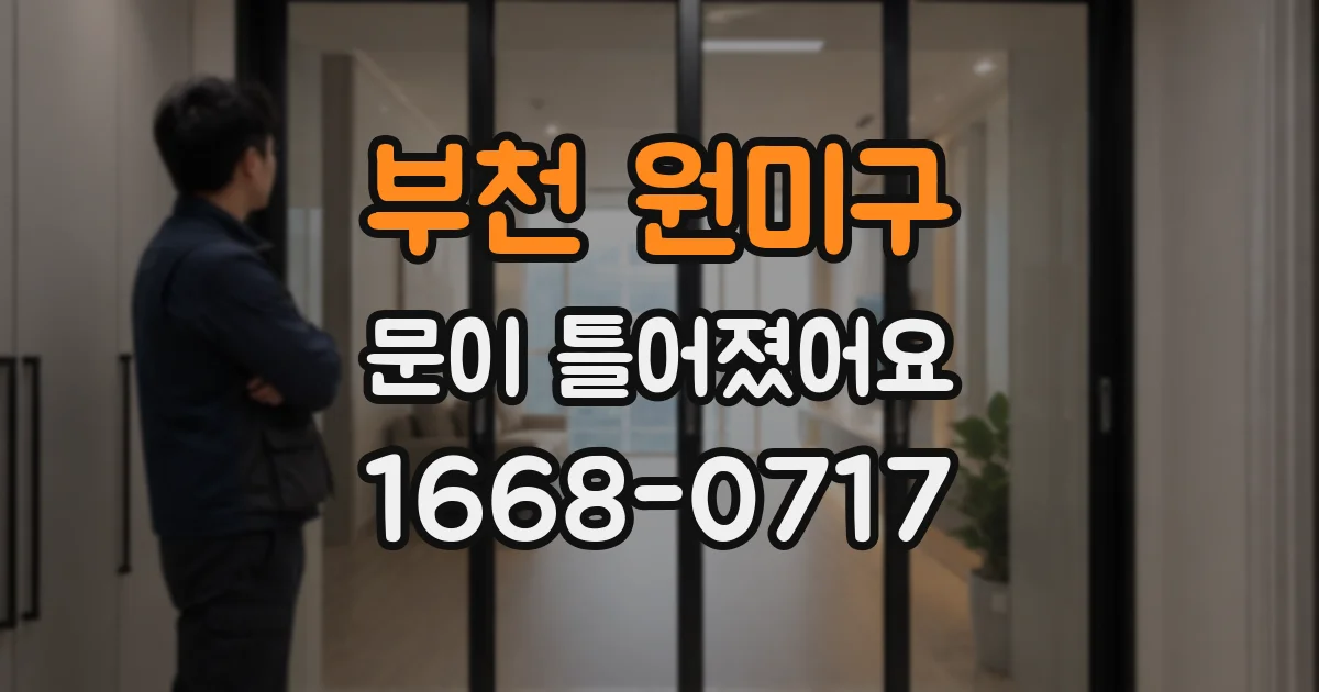 부천 원미구 문이 틀어졌어요