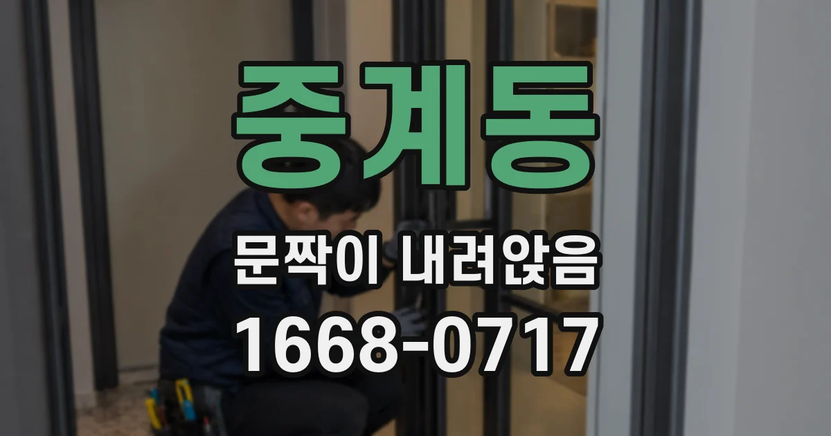 중계동 문짝이 내려앉음
