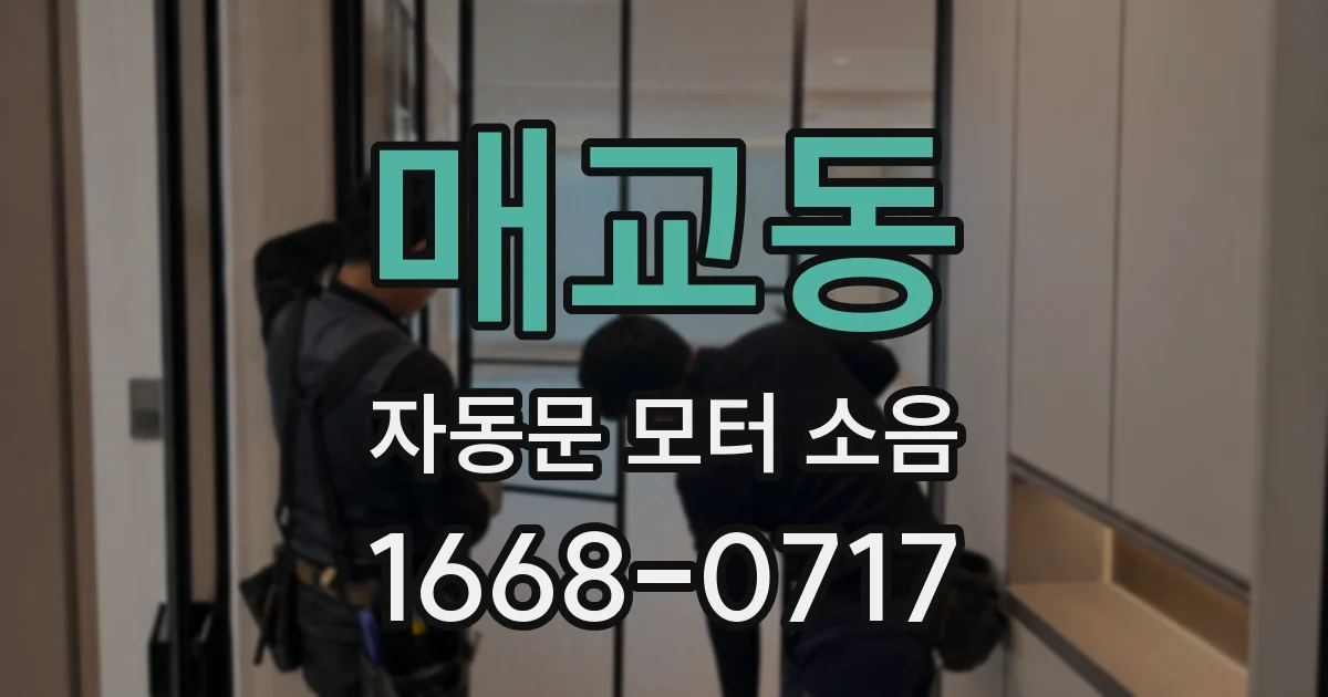매교동 자동문 모터 소음