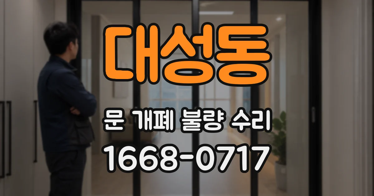 대성동 문 개폐 불량 수리