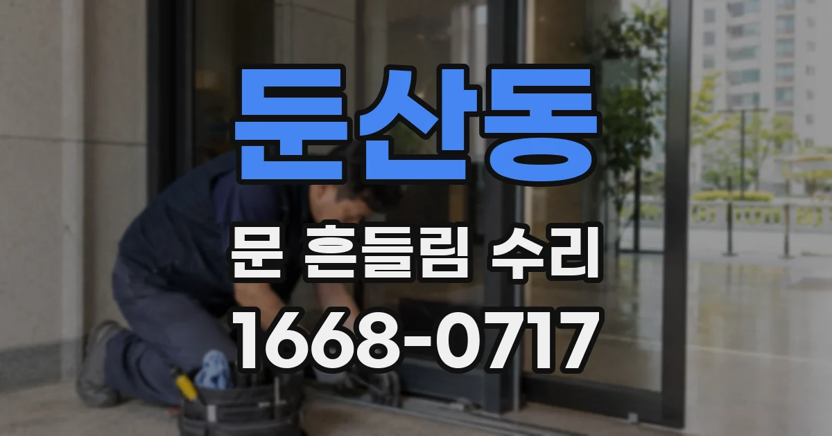 둔산동 문 흔들림 수리