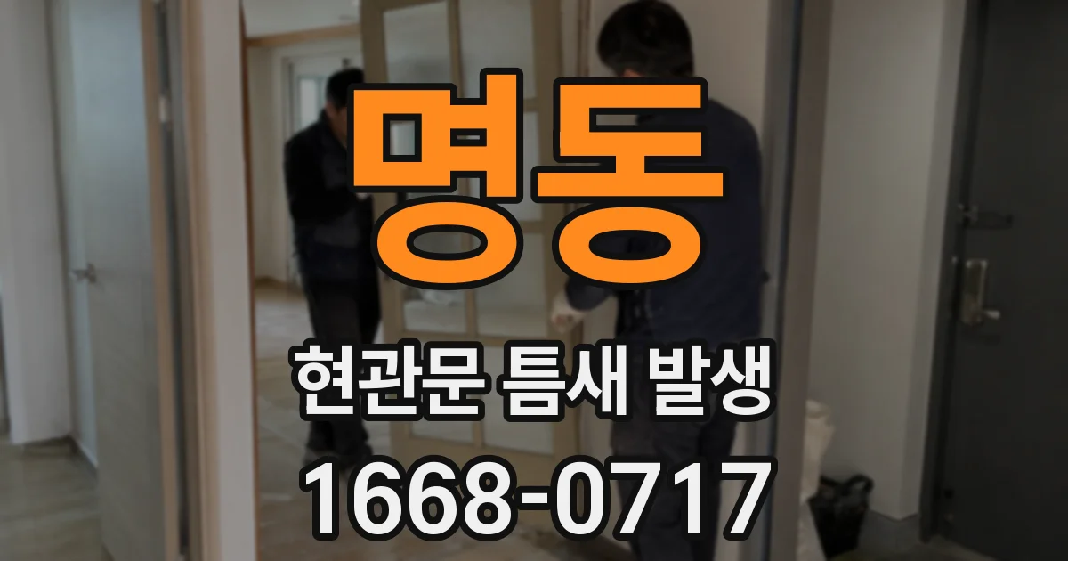 명동 현관문 틈새 발생