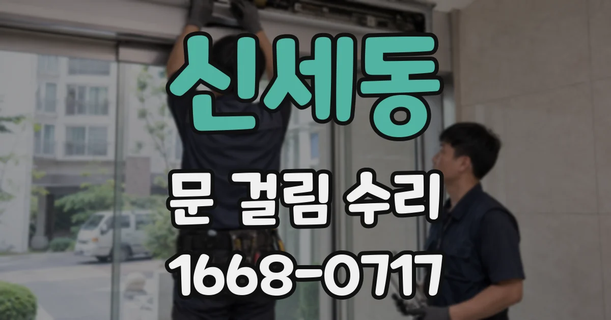 신세동 문 걸림 수리