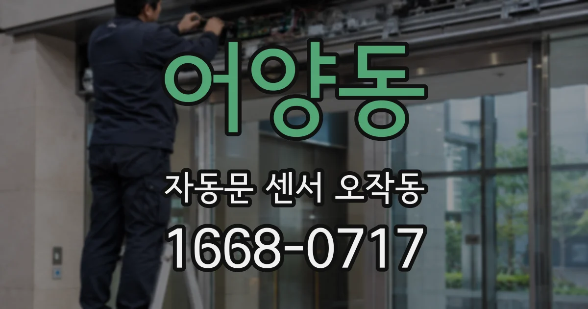 어양동 자동문 센서 오작동