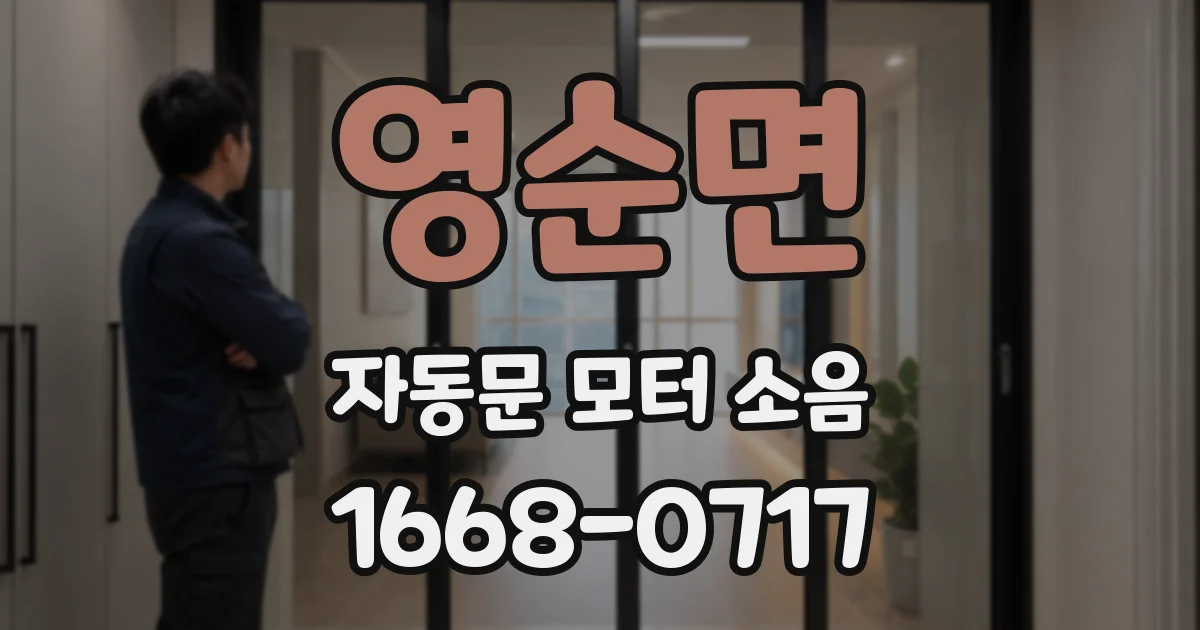 영순면 자동문 모터 소음