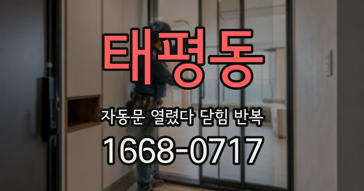 태평동 자동문 열렸다 닫힘 반복 증상은 열림과 닫힘이 연달아 일어나거나, 정지 후 다시 작동하면서 나타납니다.