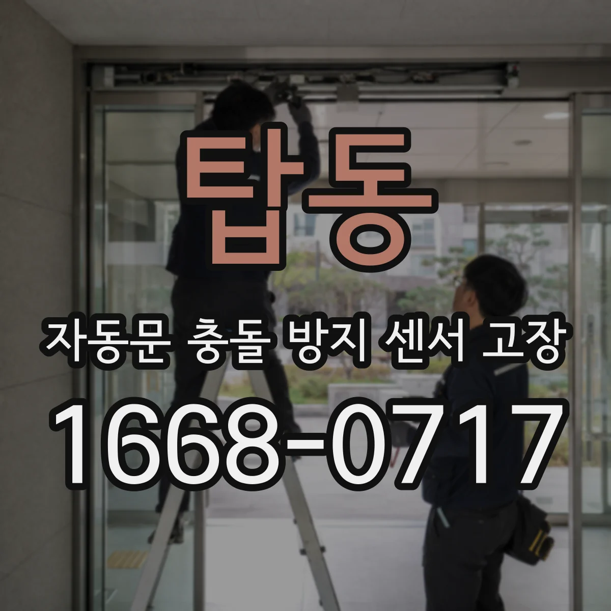 탑동 자동문 충돌 방지 센서 고장