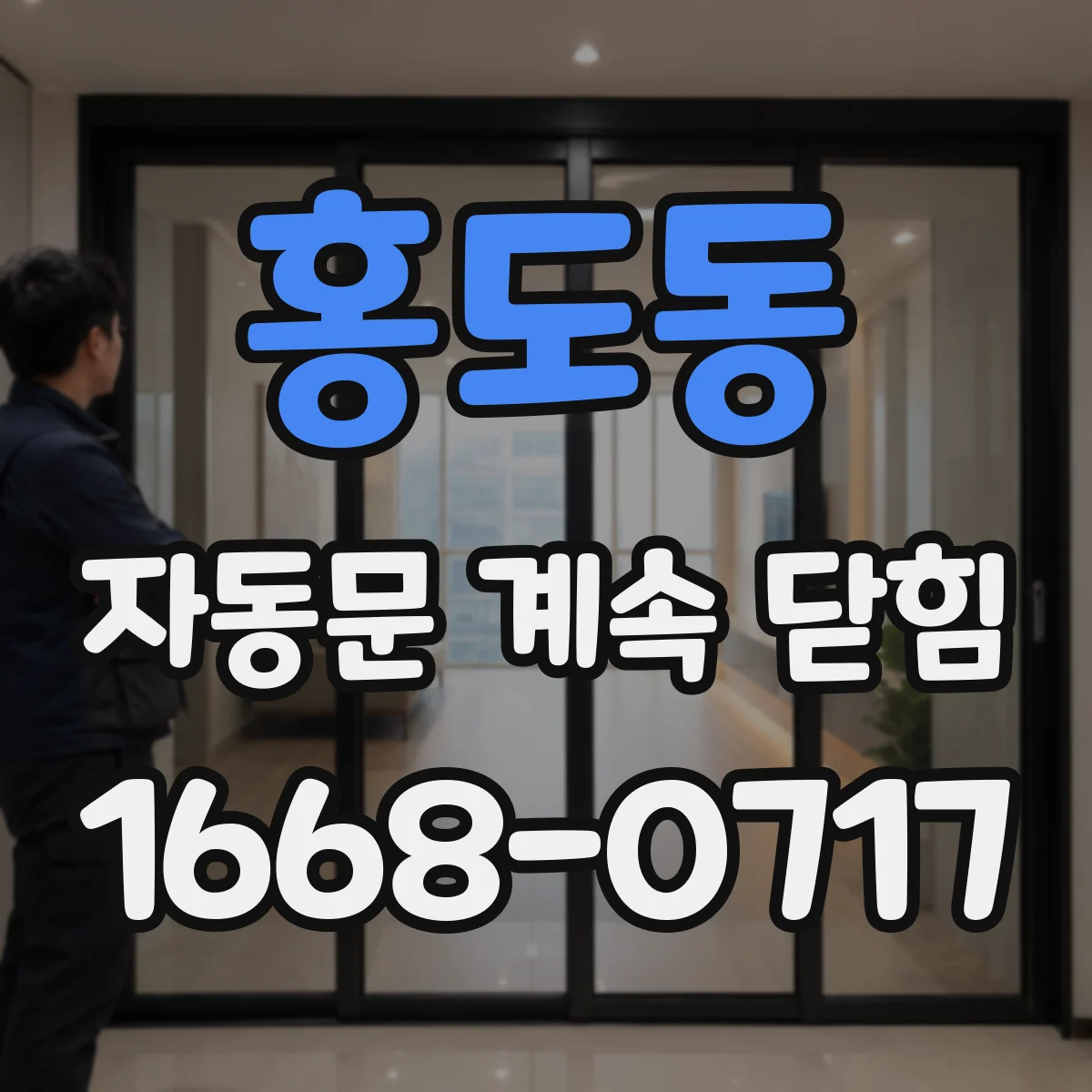 홍도동 자동문 계속 닫힘