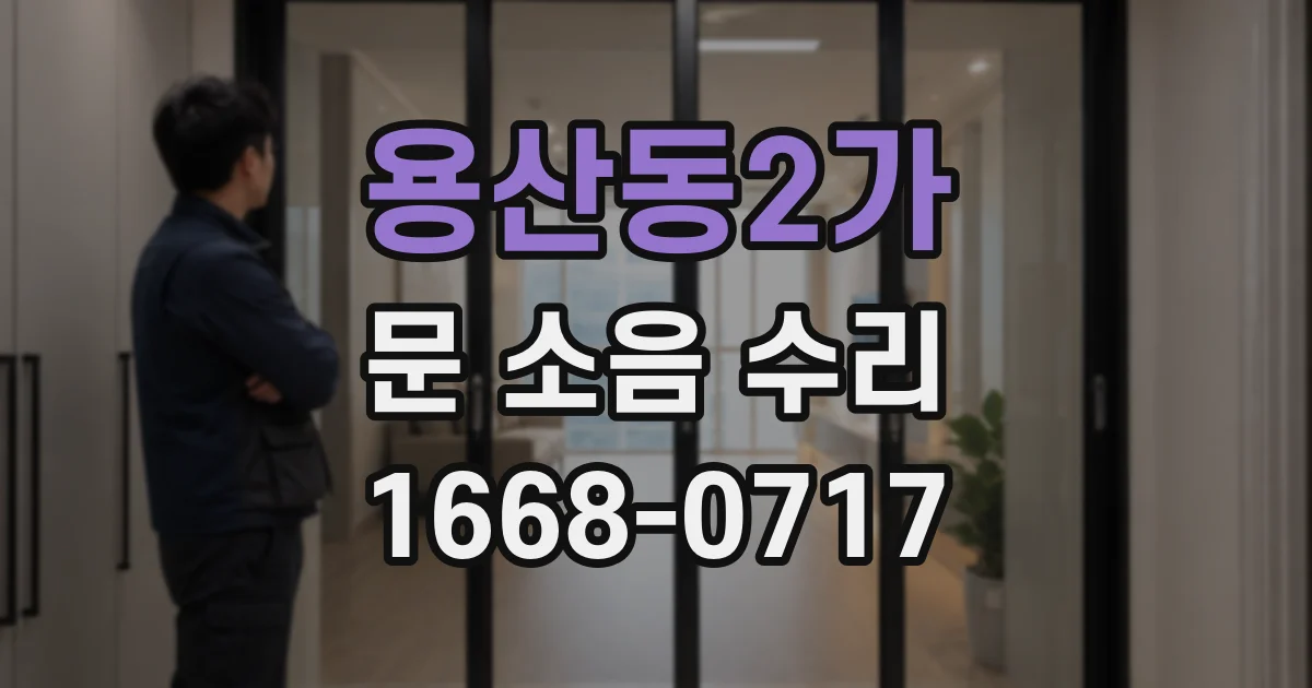 용산동2가 문 소음 수리