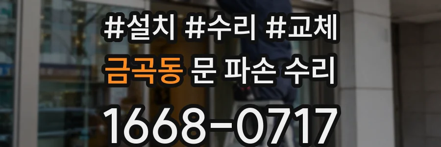 금곡동 문 파손 수리