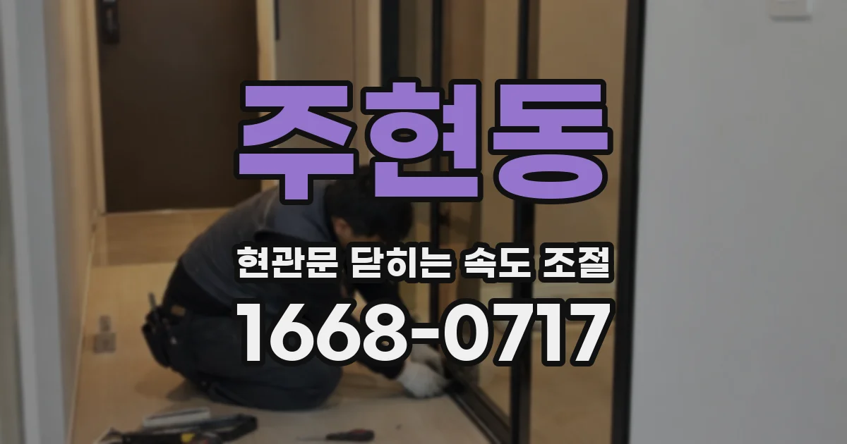 주현동 현관문 닫히는 속도 조절