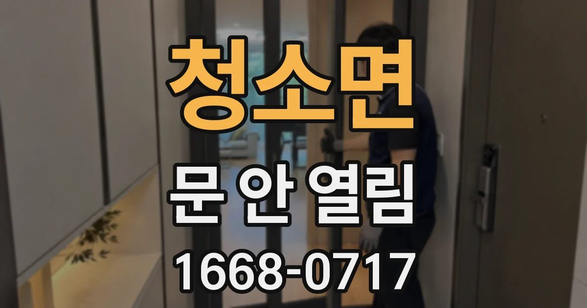 청소면 문 안 열림