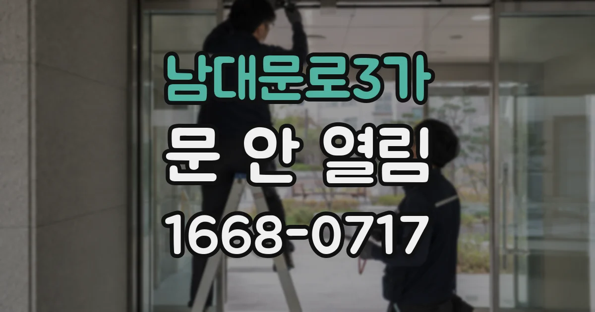 남대문로3가 문 안 열림