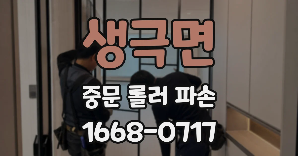 생극면 중문 롤러 파손