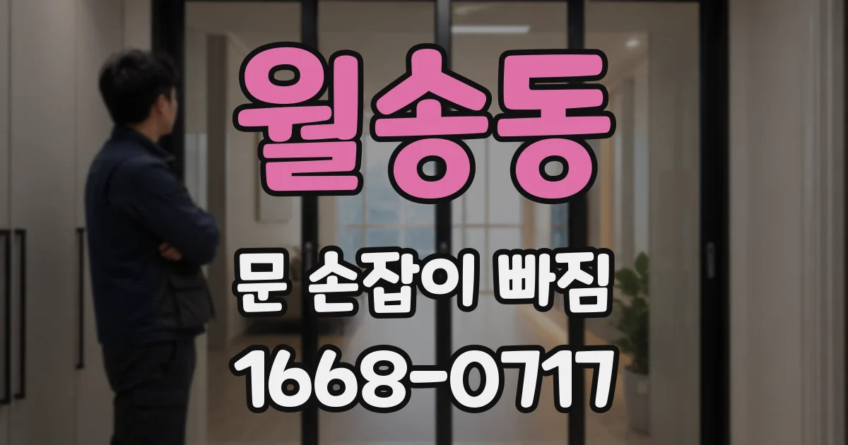 월송동 문 손잡이 빠짐