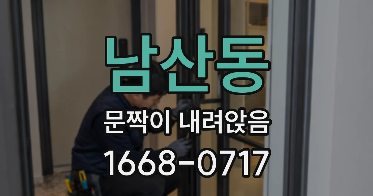 남산동 문짝이 내려앉음