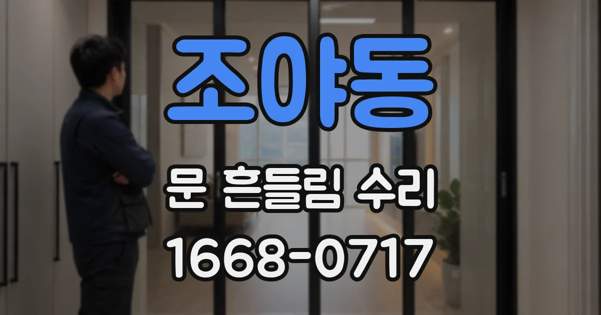 조야동 문 흔들림 수리