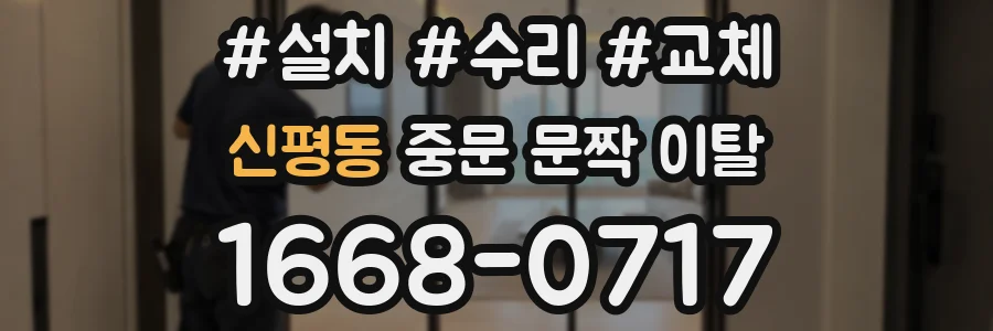 신평동 중문 문짝 이탈