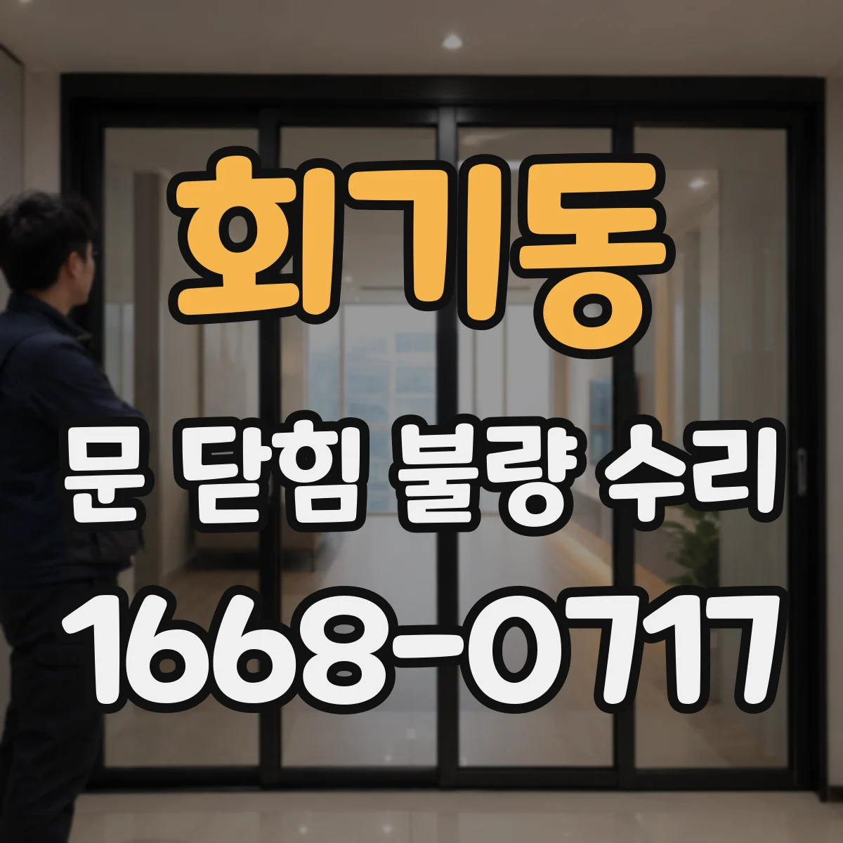 회기동 문 닫힘 불량 수리
