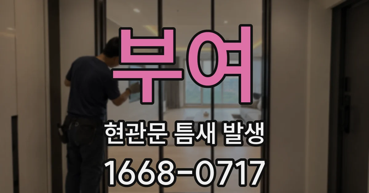 부여 현관문 틈새 발생