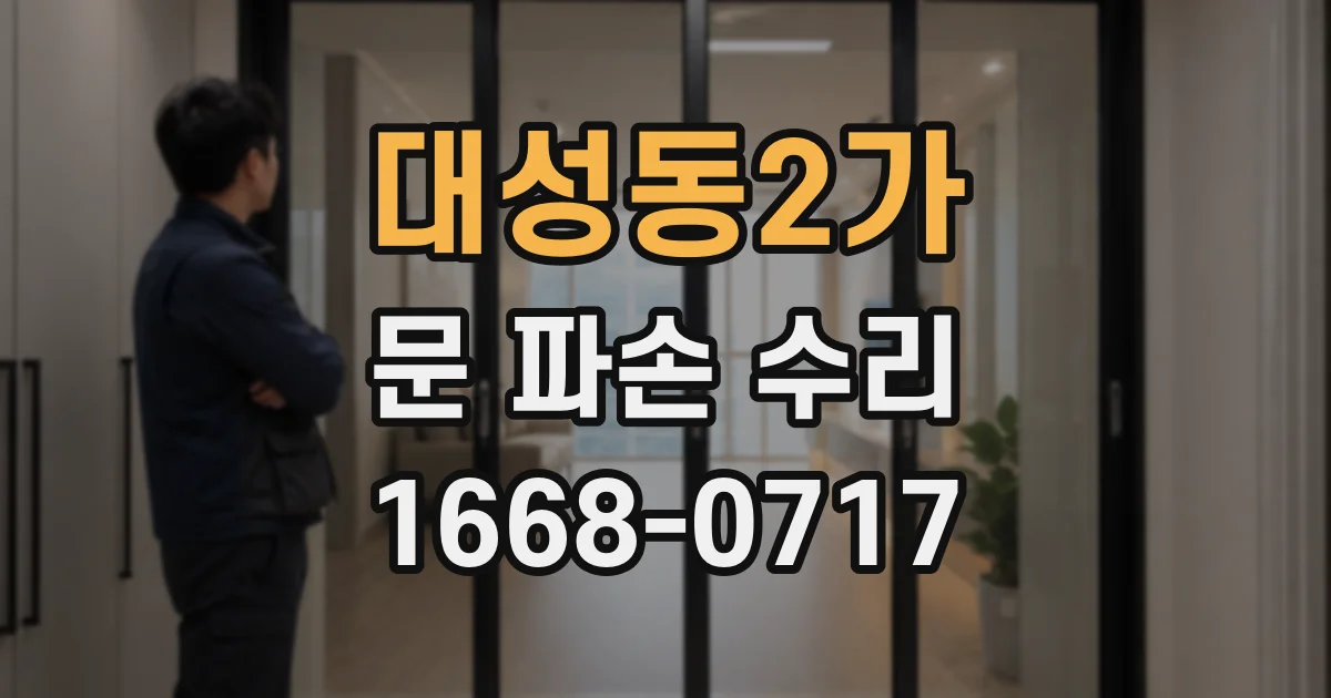 대성동2가 문 파손 수리
