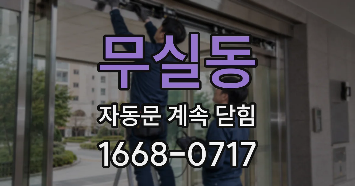 무실동 자동문 계속 닫힘