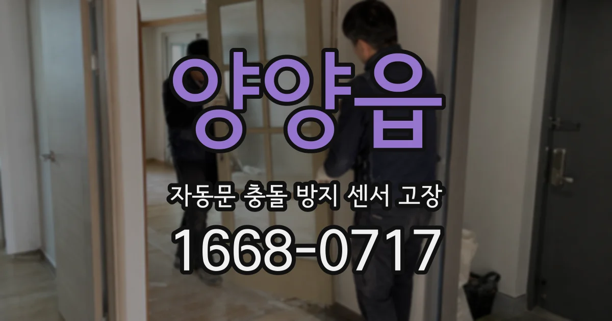 양양읍 자동문 충돌 방지 센서 고장