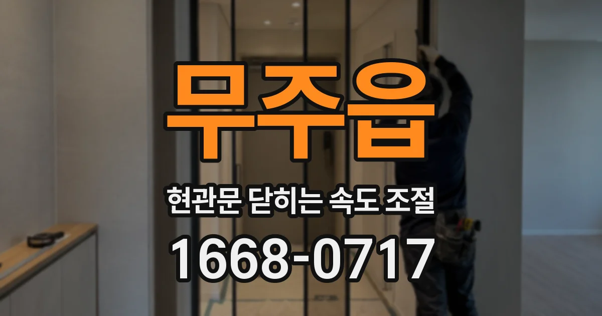 무주읍 현관문 닫히는 속도 조절