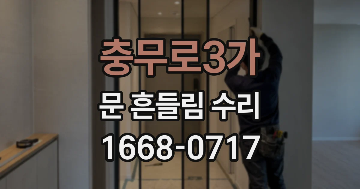 충무로3가 문 흔들림 수리