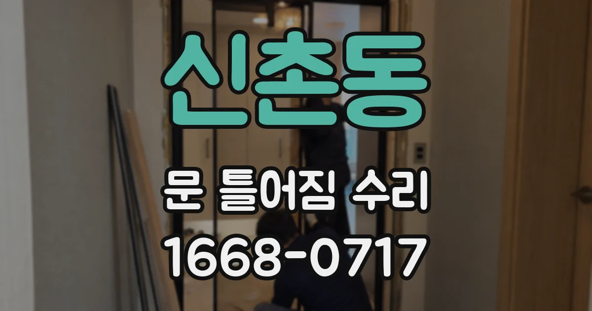 신촌동 문 틀어짐 수리
