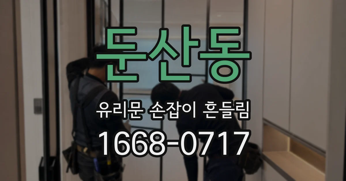 둔산동 유리문 손잡이 흔들림